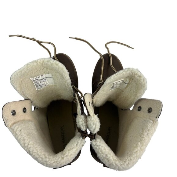 Magellan Outdoors Faux Suede Fur Lined Lace-Up Boots – Brown, Size 10M - Picture 8 of 13